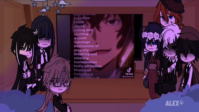Bsd react to Dazai Osamu смотреть онлайн