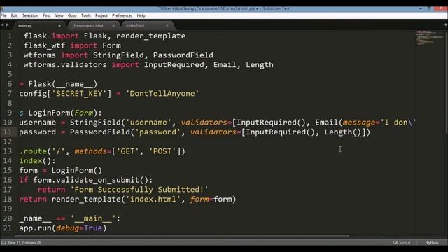 Form Handling in Flask - WTForms Validators смотреть онлайн