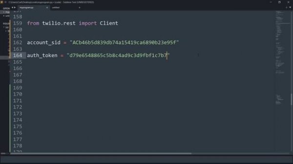 Python SMS Send Automatically