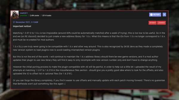 Skyrim AE - The Most VITAL SKSE64 Mod Got Updated | Address Library for SKSE Plugins