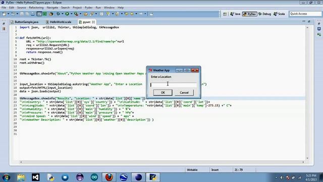 Python Weather App смотреть онлайн