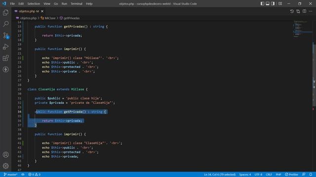 Overriding en PHP | Modificador de acceso private смотреть онлайн