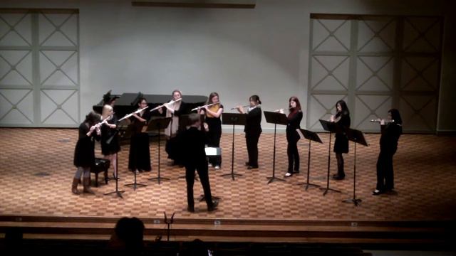 Flute choir at Converse, "Jupiter" by Gustav Holst. смотреть онлайн