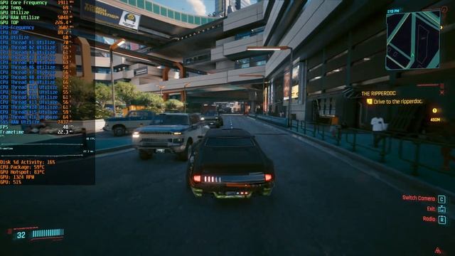 Cyberpunk 2077 + 5400rpm HDD | Xeon E5-2667V2 + GTX 1080 Ti | 1080p, Ultra, DLSS,RTX,FidelityFX off смотреть онлайн