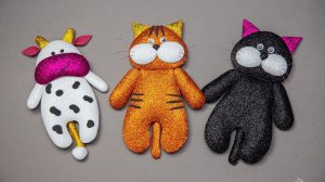 Мастер-класс "Тигрёнок из глитерного фоамирана"