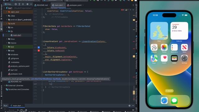 Flutter fl_chart - Flutter Bar charts смотреть онлайн