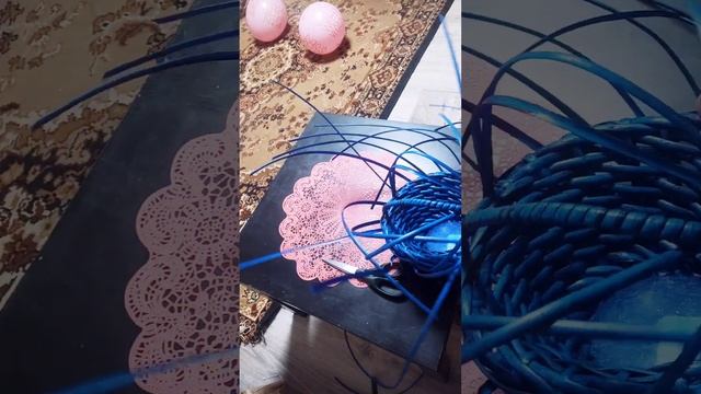 #кашпо #ротанг Корзинка для пасхальных яиц. часть 2 смотреть онлайн