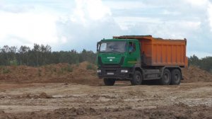 Разгрузка самосвалов МАЗ-МАН-752558