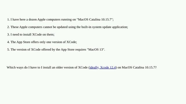 Apple: XCode: How To Install On MacOS Catalina 10.15.7?