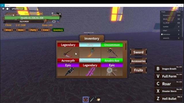 все мечи в 1 мире в King Legacy!!! смотреть онлайн