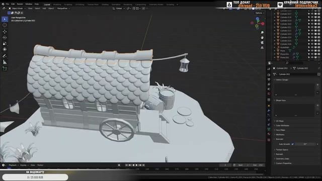 Этапы создания простой 3D-модели (Таймлапс) смотреть онлайн