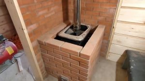 Банная металлическая печь, как сделать обкладку кирпичом.
