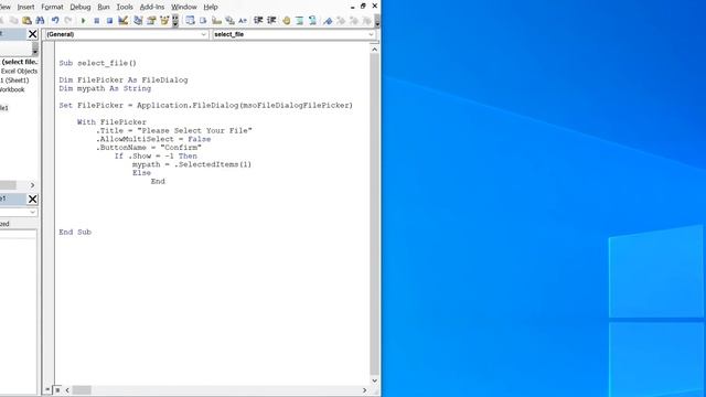 Excel VBA Macro: Allow User to Select File to Open (with Dialog Box) смотреть онлайн