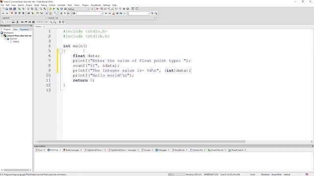 Exercise Four of Convert Float Value into Int value on CLanguage #programming #money #job #intervie смотреть онлайн