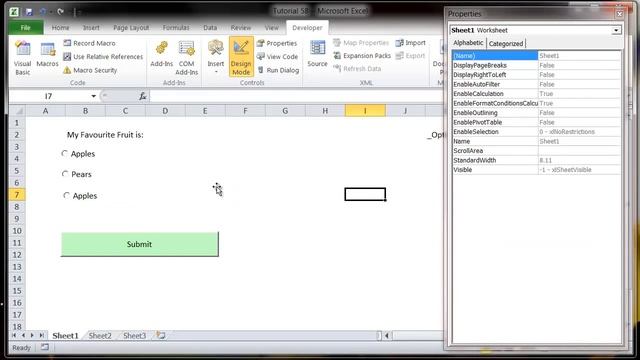 Excel 2010 VBA Tutorial 59 ActiveX Controls Option Button смотреть онлайн