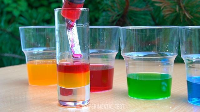 How To Make a RAINBOW WATER | Sugar Water Density Experiment смотреть онлайн