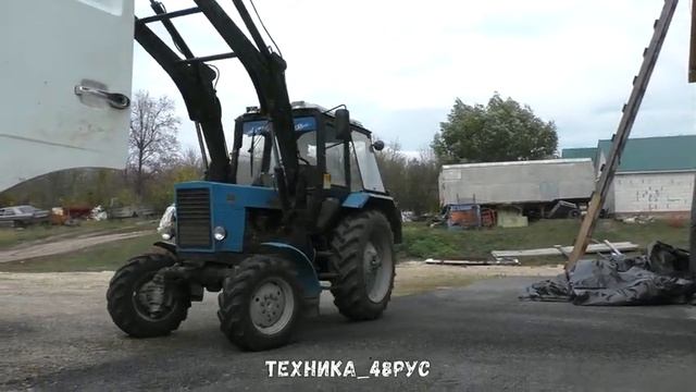 МТЗ-82 с куном 1,2 тонны. Отгрузка семечек смотреть онлайн