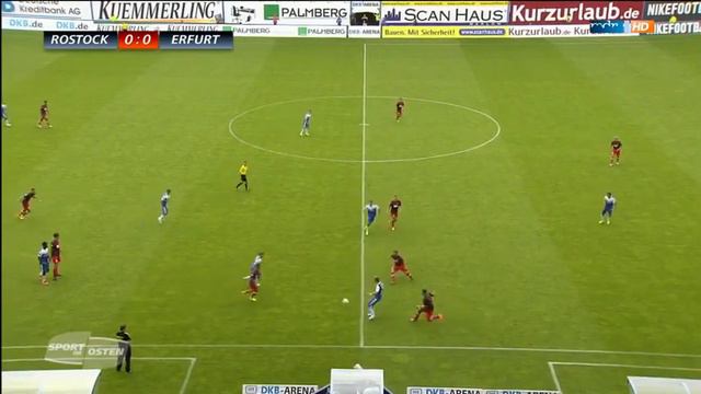 Hansa Rostock 1-1 RW Erfurt смотреть онлайн