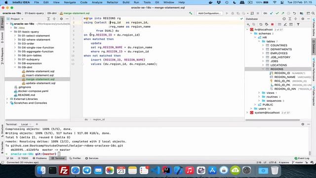 #11.d - Merge Statement (DML) | BELAJAR RDBMS ORACLE 18C смотреть онлайн