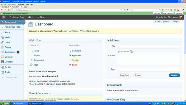 Wordpress Admin Panel смотреть онлайн