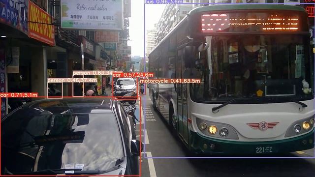 辨識交通工具和行人並且測量距離,使用python語言yolo v5深度學習模型,在新莊幸福路recognition of detect object and distance estimate смотреть онлайн