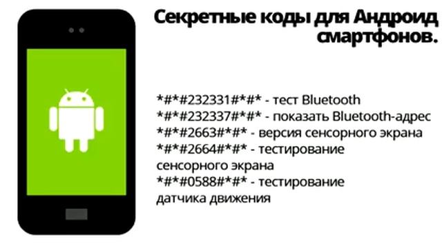 Секретные коды для Андроид и Iphone. смотреть онлайн