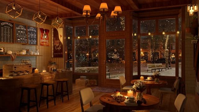 Piano Relaxing Jazz Music and 4K Cozy Coffee Shop | Smooth Jazz Music to Relax, Study, Work, Chill смотреть онлайн
