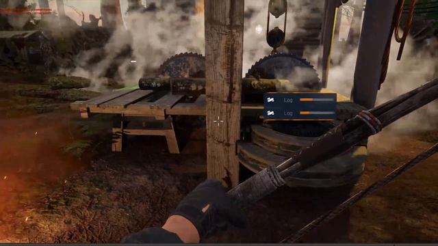 Making planks out of wood logs + connecting electricity - Derelicts WIP - Survival co-op смотреть онлайн