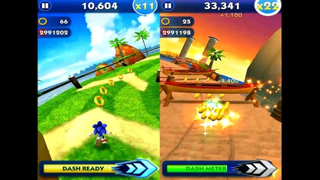 Sonic Dash SONIC VS SILVER Android iPad iOS Gameplay HD смотреть онлайн