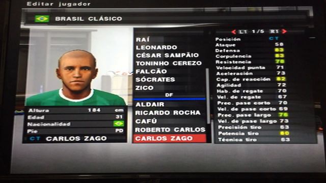 Nombres Reales PES 2014 (Brasil Clásico) - PlayStation2 (PS2)