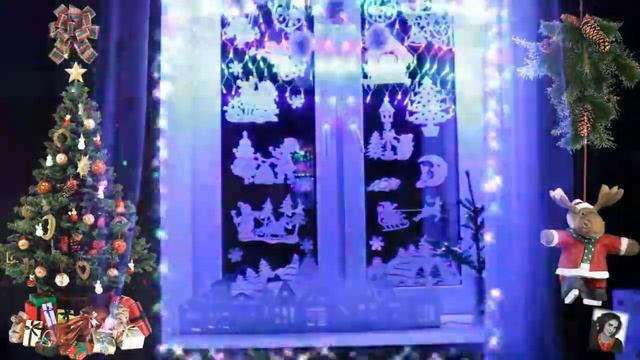 HD Футаж 18 новогодний от Веры Тигровой. Новогодние окна. смотреть онлайн