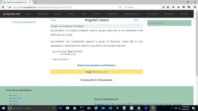 Explain ng-container in Angular.
| javapedia.net смотреть онлайн