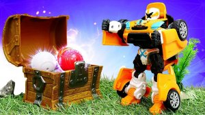 Тобот Икс ищет Энергон! - Роботы Трансформеры игры битвы. Автоботы и Десептиконы видео для мальчиков