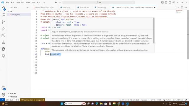SEMAPHORE IN PYTHON TO RESTRICT THE THREADS TO ACCESS SHARED RESOURCES смотреть онлайн