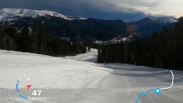 Архыз СеверноеСияние полный спуск по Синей смотреть онлайн