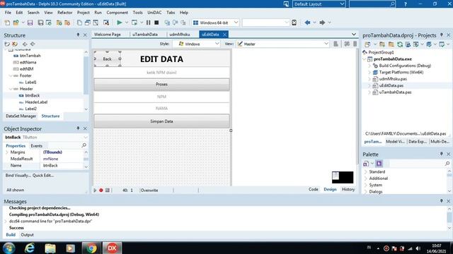 TERAPAN PERINTAH SQL BAG 2 (UPDATE DAN CARI DATA VIA APLIKASI DELPHI 10.3) PERTEMUAN 13A смотреть онлайн
