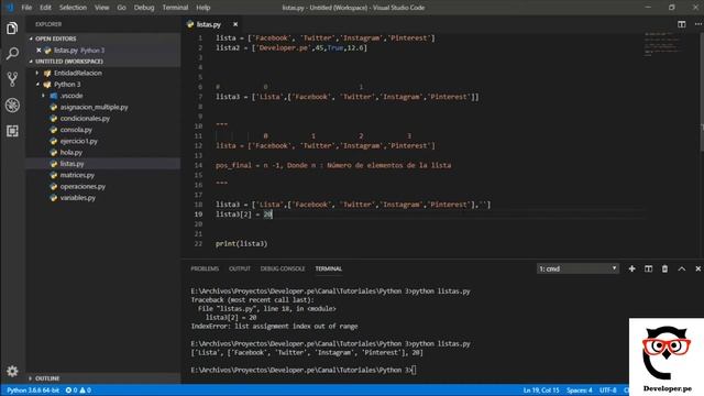 11.- Curso Python 3 | Agregar elementos a listas смотреть онлайн