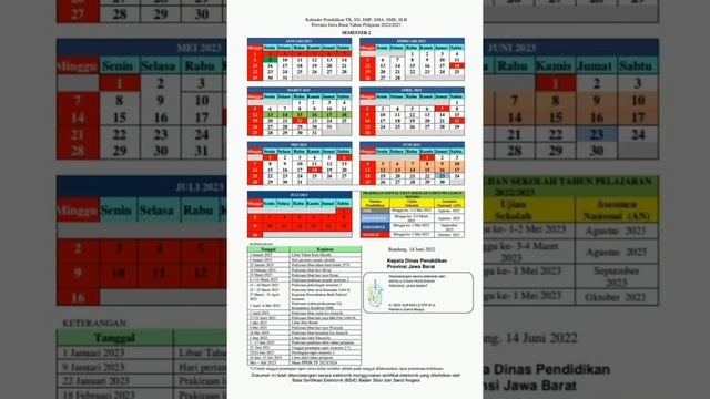 Kalender Pendidikan TK, SD, SMP, SMK, SLB Provinsi Jawa Barat Tahun Pelajaran 2022/2023 смотреть онлайн