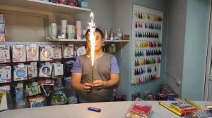 свечи фейерверки в торт, фонтан в торт, высота 18 см, 12 шт/уп., 60 сек, арт CX 40010-12.