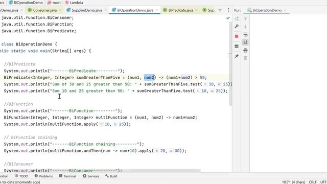Java 8 Interviews, Consumer, Supplier, BiConsumer, BiFunction, Chaining [Live Demo] | Tech Tips смотреть онлайн