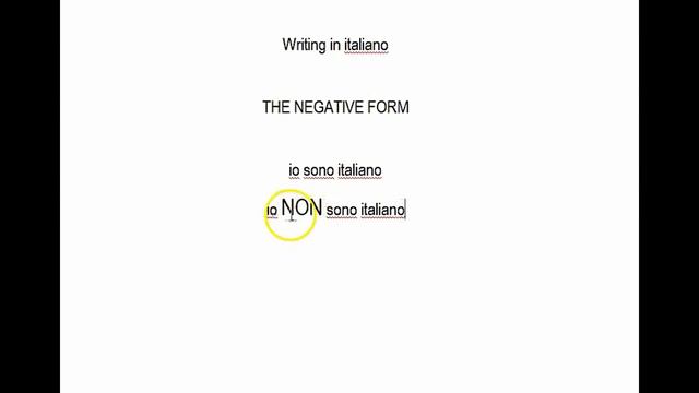 Italian Grammar THE NEGATIVE FORM смотреть онлайн