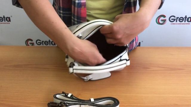 Модные сумки 2019 - Сумка-купол из натуральной кожи с парой ручек и длинным ремешком 5530KNJ5 смотреть онлайн