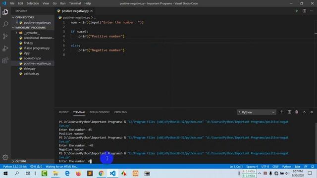 Positive or Negative Numbers | Programming Essentials-Python Bangla Tutorial смотреть онлайн