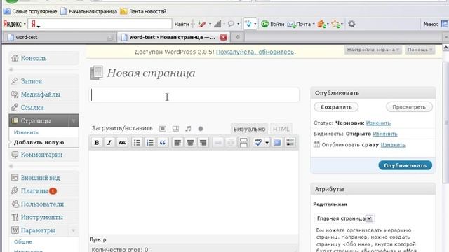 Видеокурс по WordPress Водный раздел Урок 3 смотреть онлайн