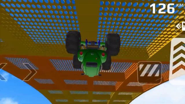 Monster truck driving game - monster truck driving on mega ramp смотреть онлайн