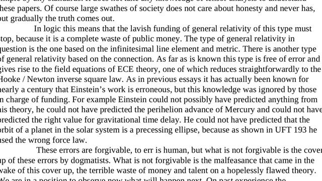 Essay 46   Refutation Of General Relativity