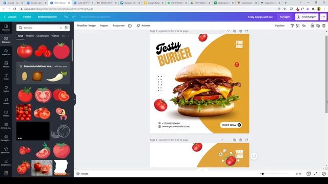 Canva Tutoriel : Créer un Design Social Media pour Promotion d'Hamburger sur Canva | Design With M смотреть онлайн
