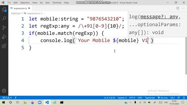 Typescript 70..what is Regular Exepression Type in typescript.. смотреть онлайн