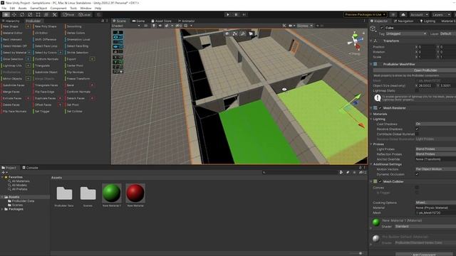 Unity Гайд! Плагин Pro Builder - работа с материалами в Юнити /Моделирование без Blender на русском смотреть онлайн