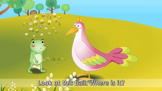 The Green Frog - Where is it? (In/On/Under) - English animated story for Kids смотреть онлайн